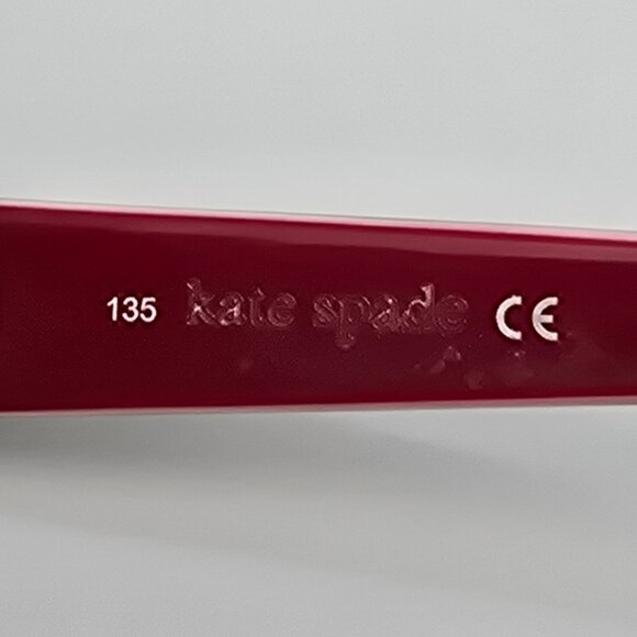 Kate Spade New York Bri DC8 XO Gloss Black on Red Cat Eye Sunglasses Frame 54mm - Picture 10 of 14